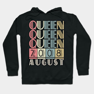 2008 - Queen August Retro Vintage Birthday Hoodie